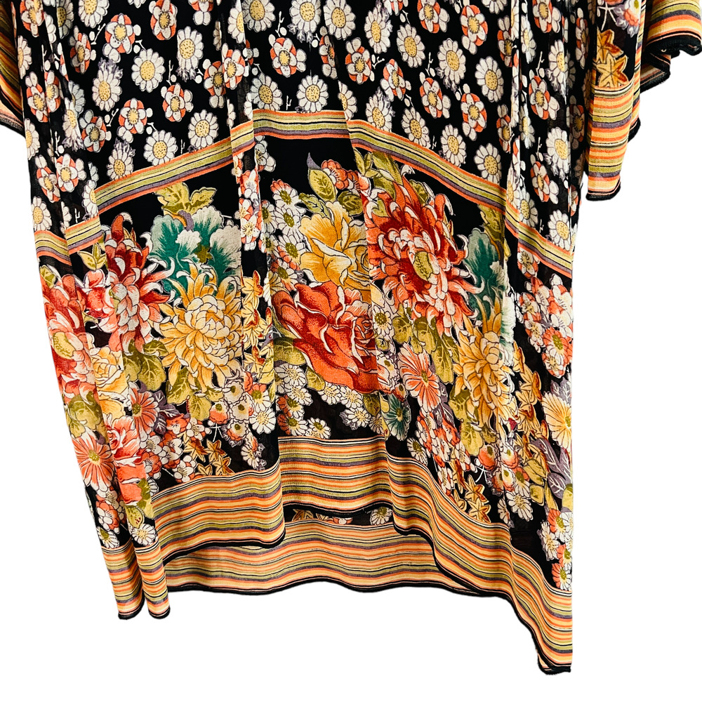 Vintage 90s Starina Multi Floral Bohemian Lined Women's Dress Size Large - Picture 7 of 11